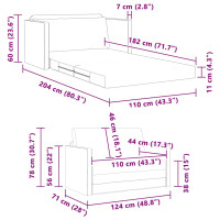 Produktbild för Soffsäng 110cm Mörkgrön tyg