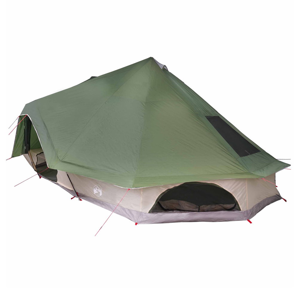 Produktbild för Tipi Tält med tak med lagring Grön 680 x 430 x 270 cm taffeta