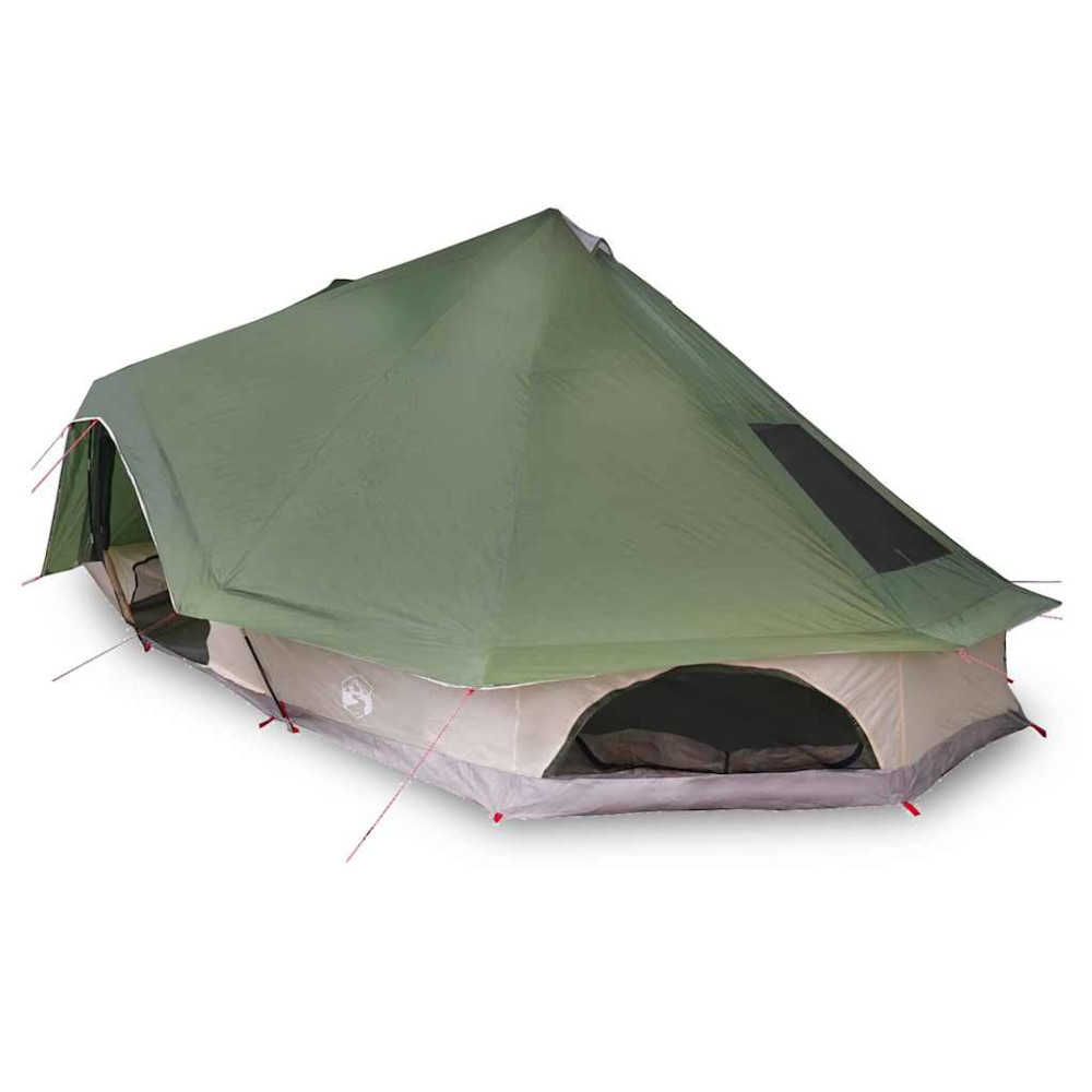 Produktbild för Tipi Tält med tak med lagring Grön 680 x 430 x 270 cm taffeta