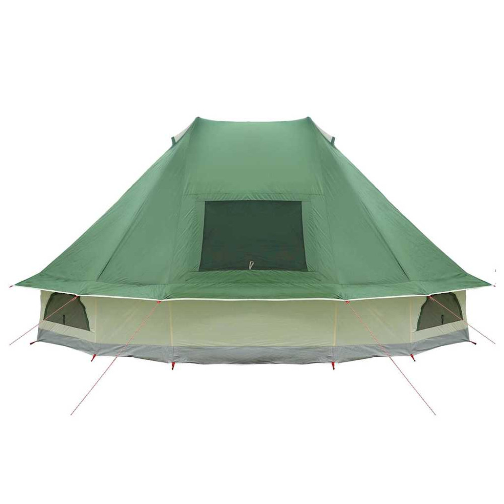 Produktbild för Tipi Tält med tak med lagring Grön 680 x 430 x 270 cm taffeta