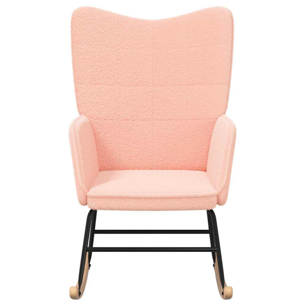 Produktbild för Gungstol Rosa Sherpa tyg