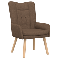 Produktbild för fåtölj Brun 63 x 67 x 94 cm Tyger och plywood