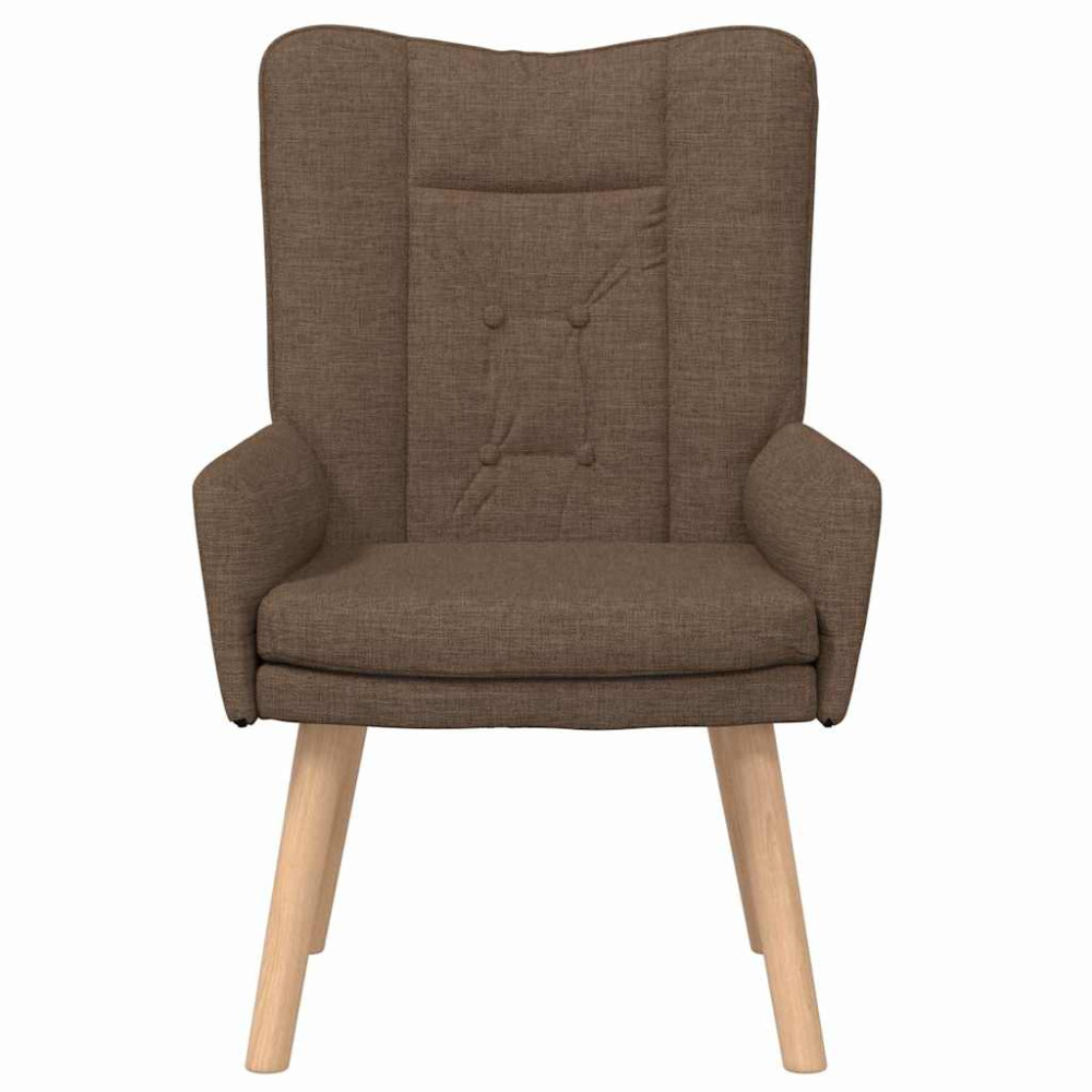 Produktbild för fåtölj Brun 63 x 67 x 94 cm Tyger och plywood
