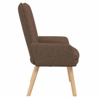 Produktbild för fåtölj Brun 63 x 67 x 94 cm Tyger och plywood