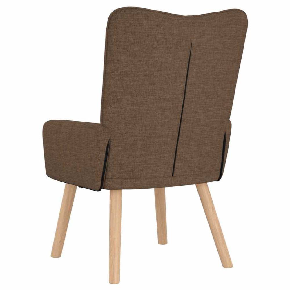 Produktbild för fåtölj Brun 63 x 67 x 94 cm Tyger och plywood