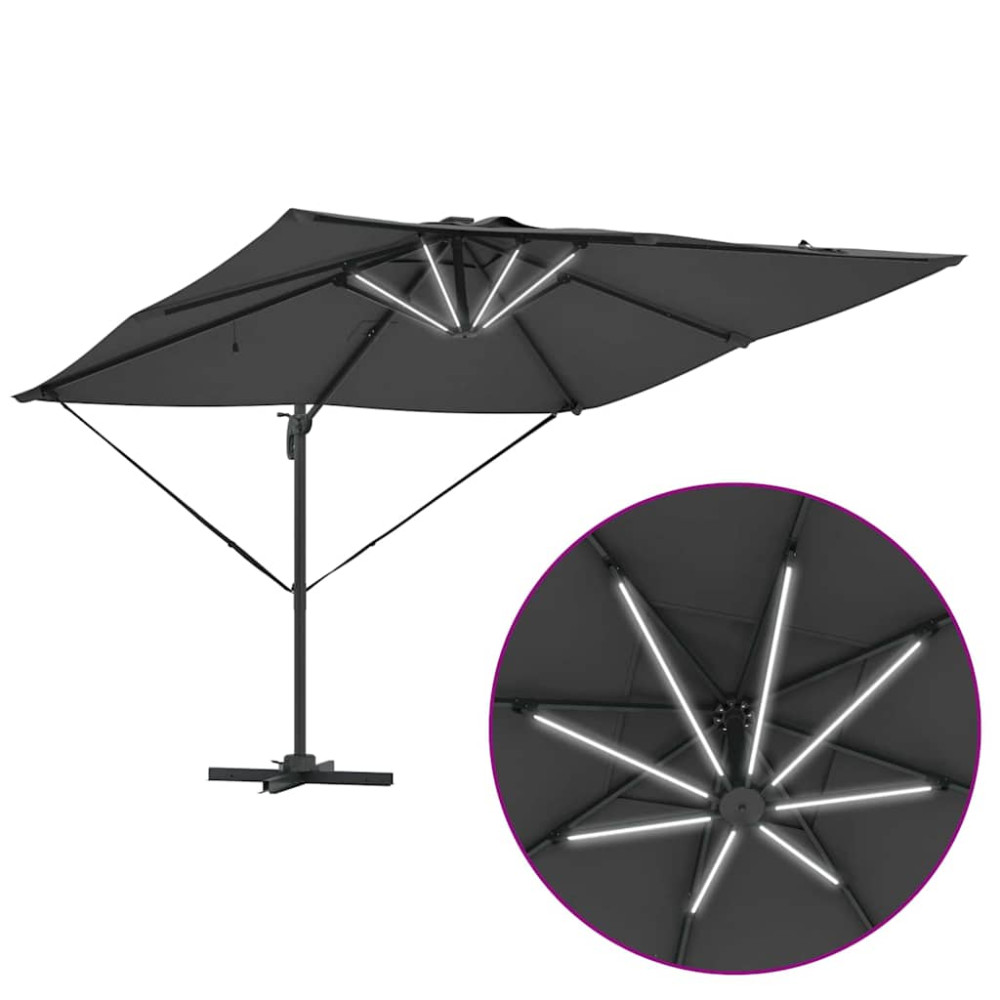 Produktbild för Parasoll Antracit 286 x 284 x 270 cm Aluminium och Polyester