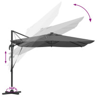 Produktbild för Parasoll Antracit 286 x 284 x 270 cm Aluminium och Polyester