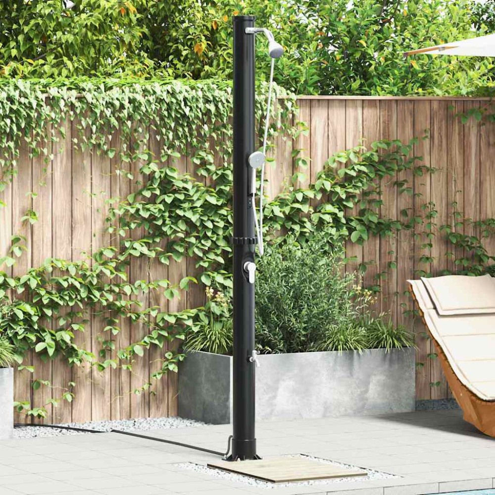 Produktbild för Utomhus Solardusch Svart 217 cm PVC och Aluminium