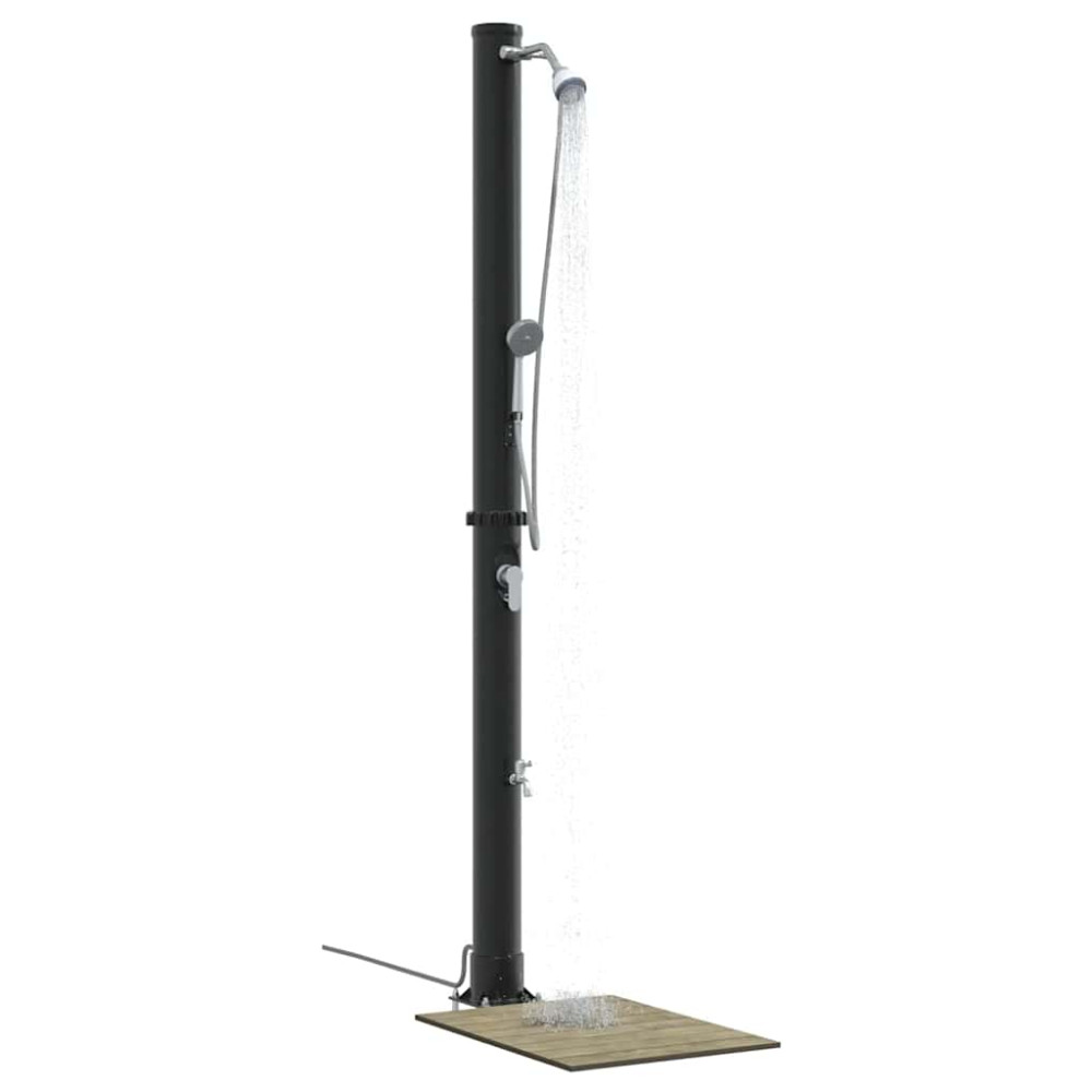 Produktbild för Utomhus Solardusch Svart 217 cm PVC och Aluminium