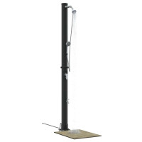 Produktbild för Utomhus Solardusch Svart 217 cm PVC och Aluminium