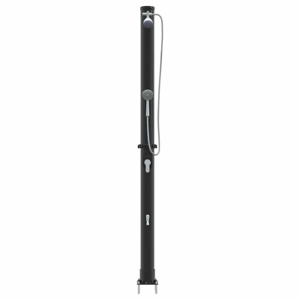 Produktbild för Utomhus Solardusch Svart 217 cm PVC och Aluminium