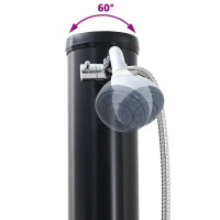 Produktbild för Utomhus Solardusch Svart 217 cm PVC och Aluminium