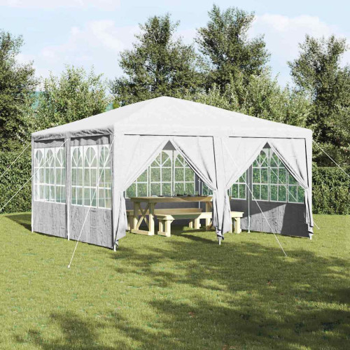 vidaXL Partytält Vit 400 x 400 x 266 cm polyeten