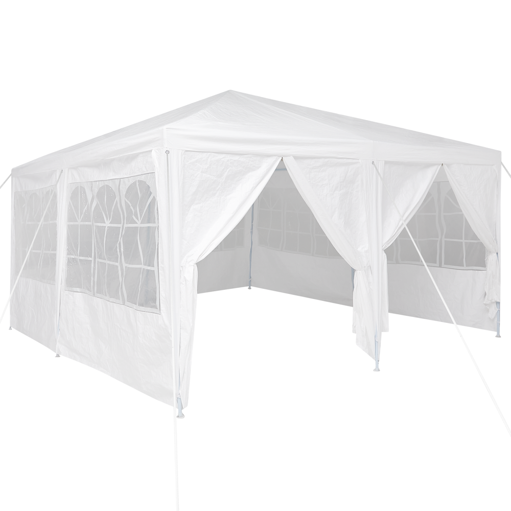 Produktbild för Partytält Vit 400 x 400 x 266 cm polyeten