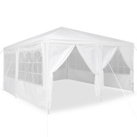 Produktbild för Partytält Vit 400 x 400 x 266 cm polyeten