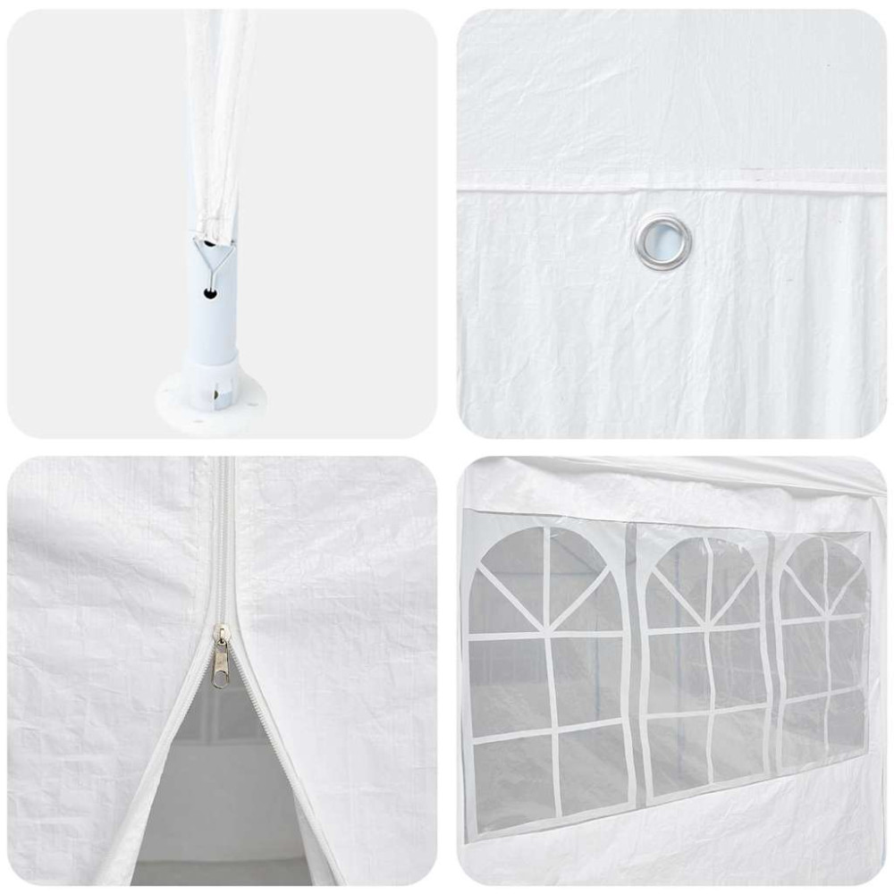 Produktbild för Partytält Vit 400 x 400 x 266 cm polyeten