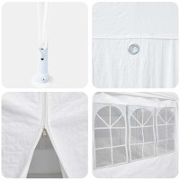 Produktbild för Partytält Vit 400 x 400 x 266 cm polyeten