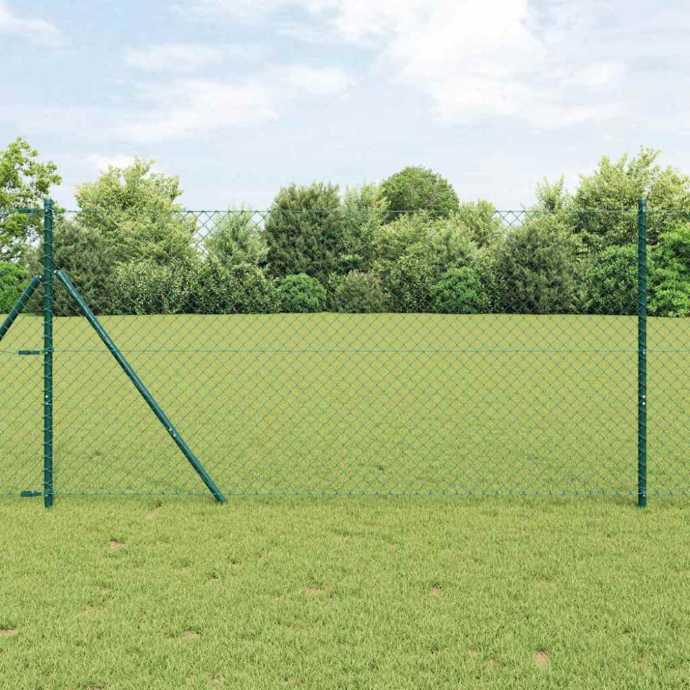 Produktbild för Kedjelänk Stängsel 10 x 1,4 m Stål Grön