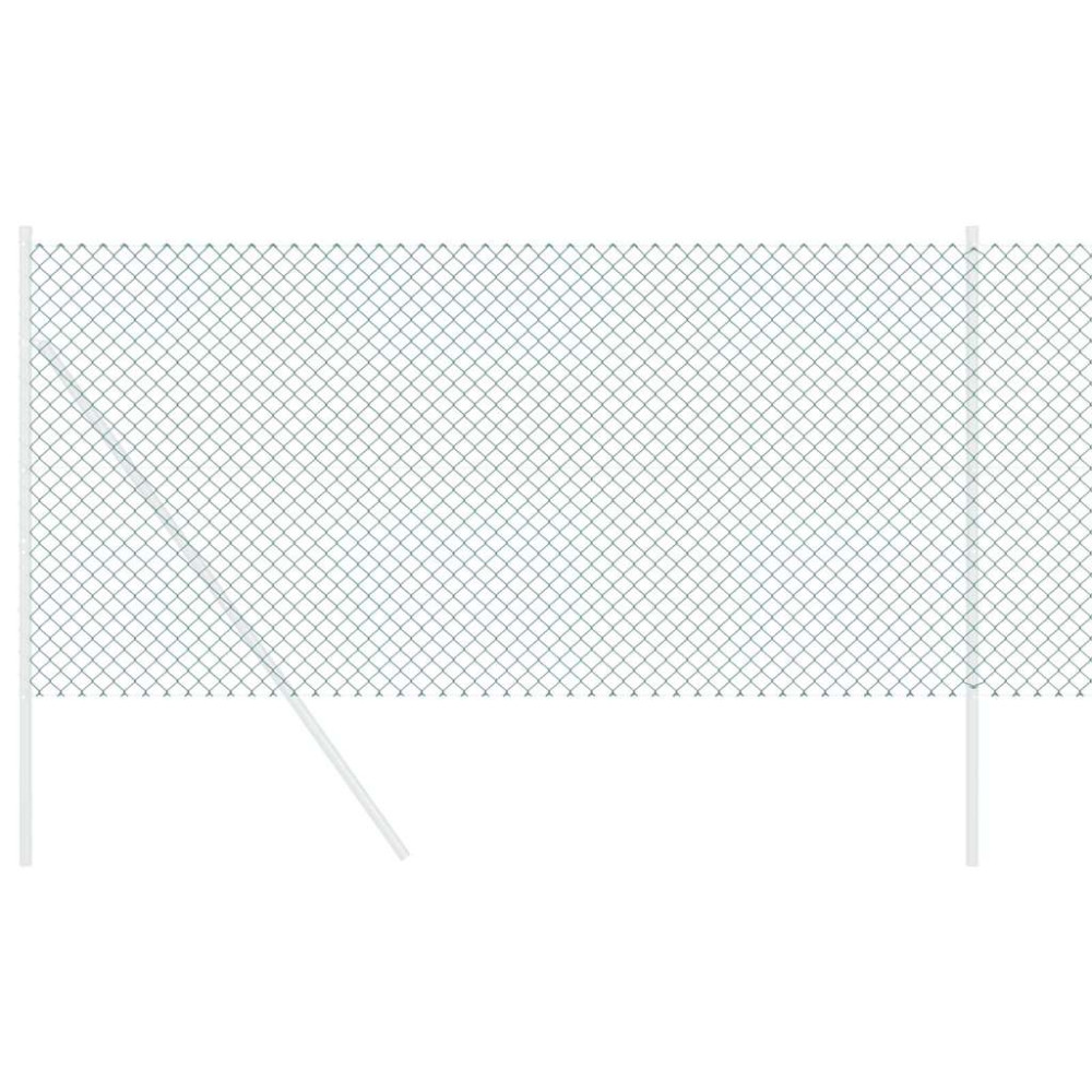 Produktbild för Kedjelänk Stängsel 10 x 1,4 m Stål Grön