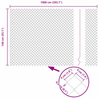 Produktbild för Kedjelänk Stängsel 10 x 1,4 m Stål Grön