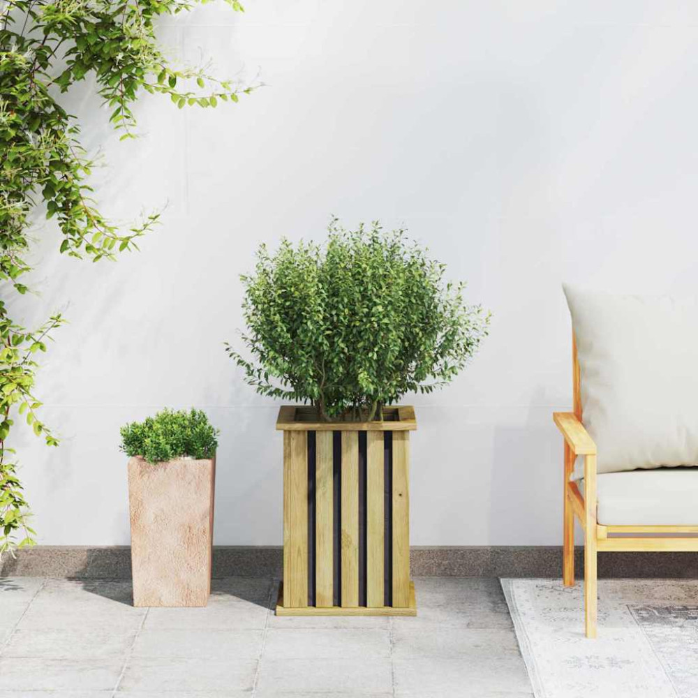 Produktbild för Plantlådor Brun 33 x 33 x 45 cm Impregnerat furuträ