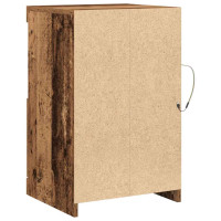Produktbild för LED-sido bord 2 pcs Gammalt trä 41 x 37 x 67 cm Konstruerat trä