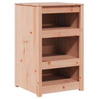 Produktbild för Köksskåp med hylla MEPPEL Brun Ek 55 x 55 x 92 cm Massiv furu