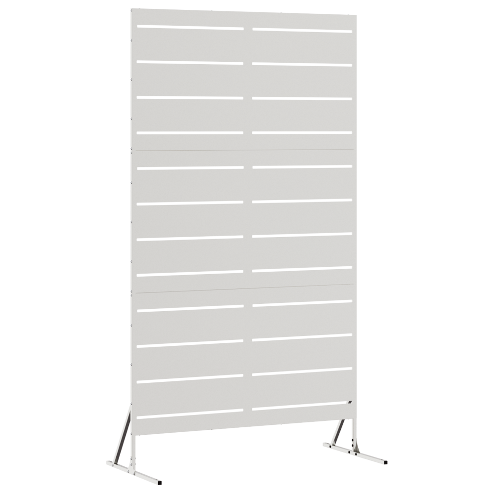 Produktbild för Avskärmningsskärm Grå 100 x 50 x 180 cm Stål