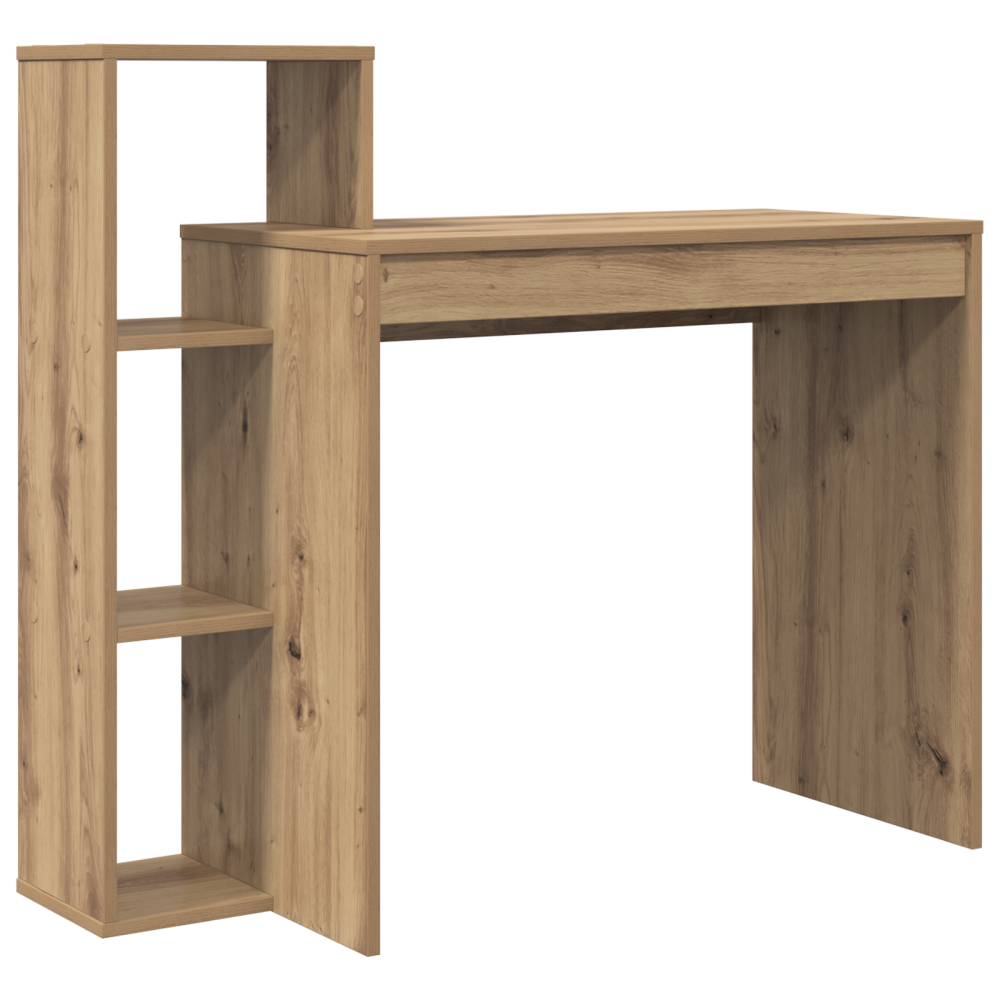 Produktbild för Skrivbord med hylla Artisan Ek 100 x 40 x 90 cm Konstruerat trä