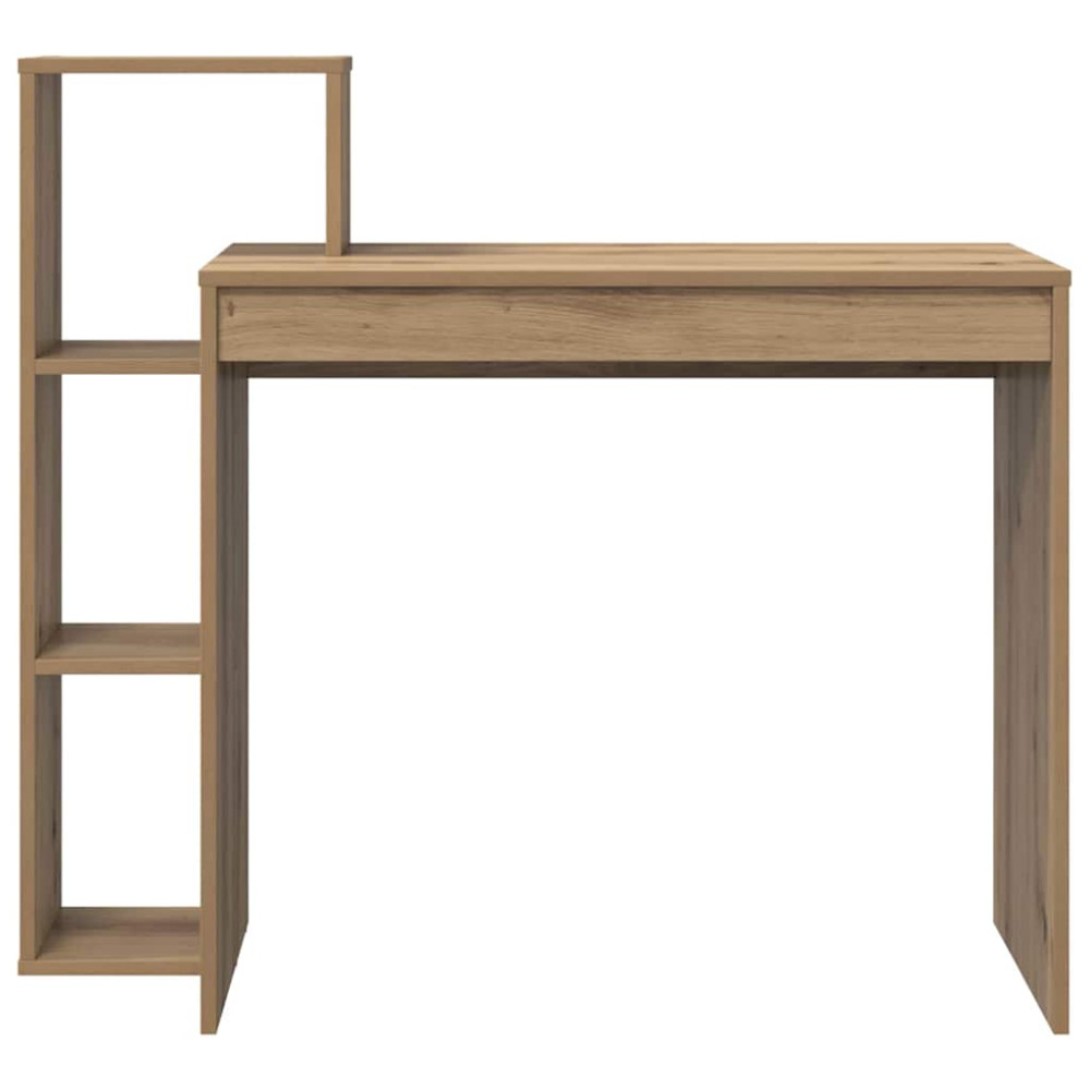 Produktbild för Skrivbord med hylla Artisan Ek 100 x 40 x 90 cm Konstruerat trä