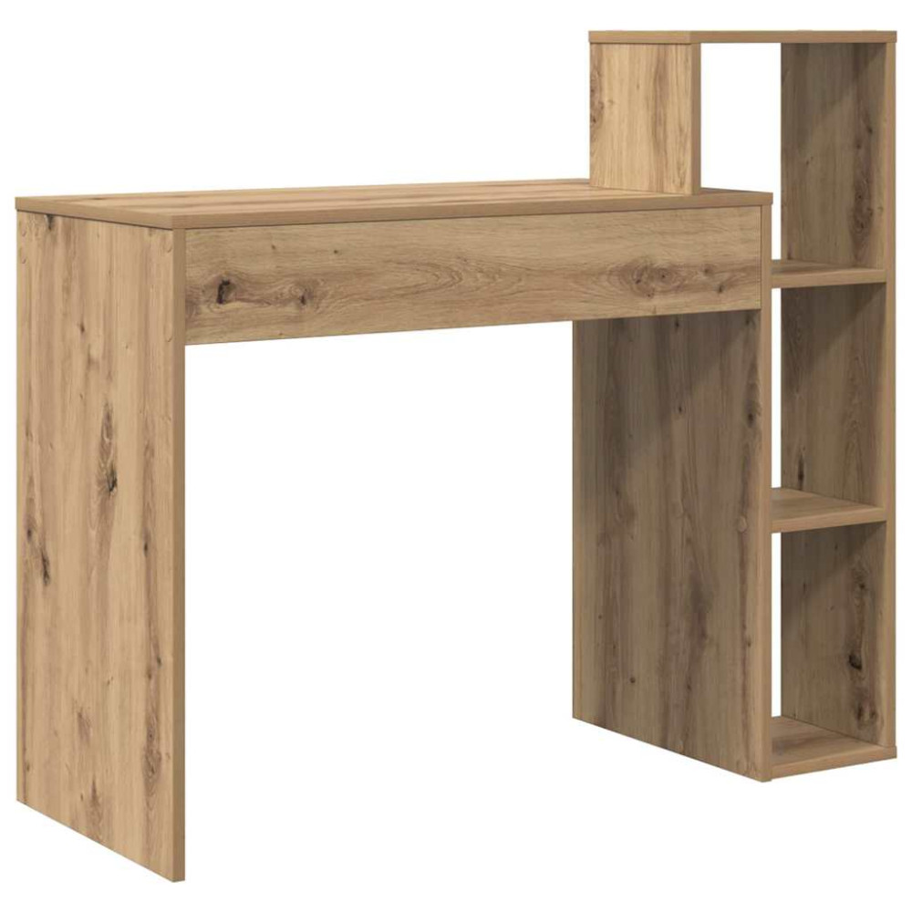 Produktbild för Skrivbord med hylla Artisan Ek 100 x 40 x 90 cm Konstruerat trä