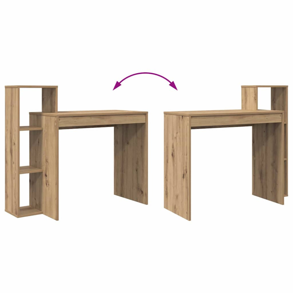 Produktbild för Skrivbord med hylla Artisan Ek 100 x 40 x 90 cm Konstruerat trä