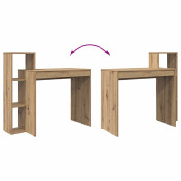 Produktbild för Skrivbord med hylla Artisan Ek 100 x 40 x 90 cm Konstruerat trä