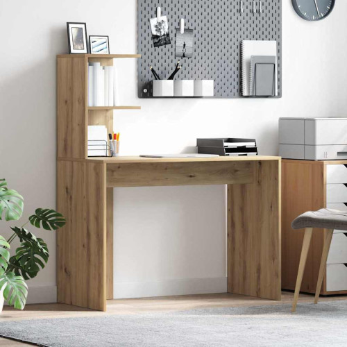 vidaXL Skrivbord Artisan Ek 102 x 50 x 124 cm Konstruerat trä