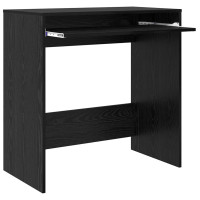 Produktbild för Skrivbord med låda Svart Ek 77.5 x 43 x 79 cm Konstruerat trä