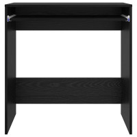 Produktbild för Skrivbord med låda Svart Ek 77.5 x 43 x 79 cm Konstruerat trä