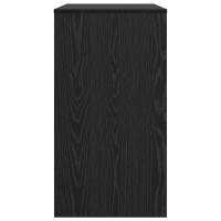 Produktbild för Skrivbord med låda Svart Ek 77.5 x 43 x 79 cm Konstruerat trä