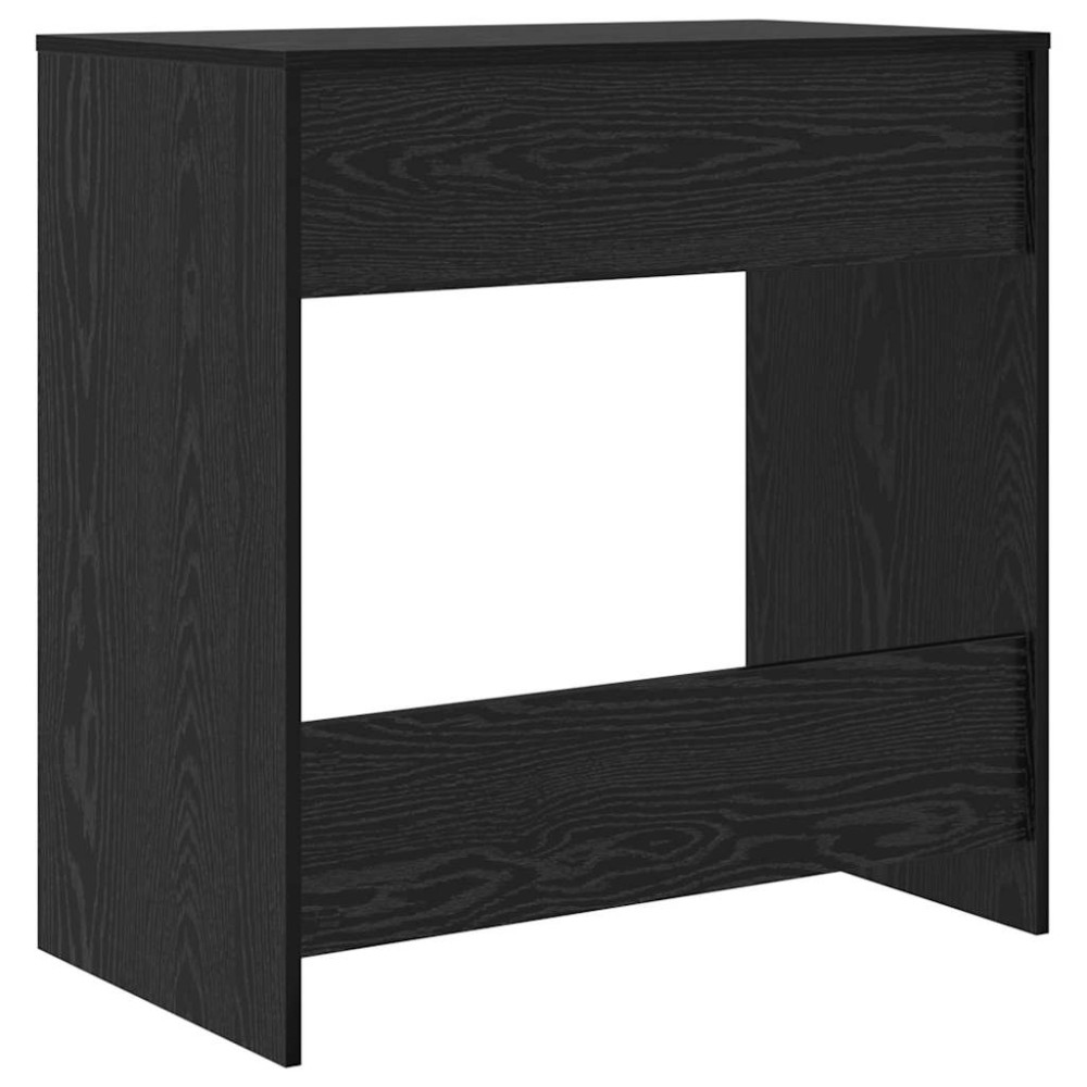 Produktbild för Skrivbord med låda Svart Ek 77.5 x 43 x 79 cm Konstruerat trä