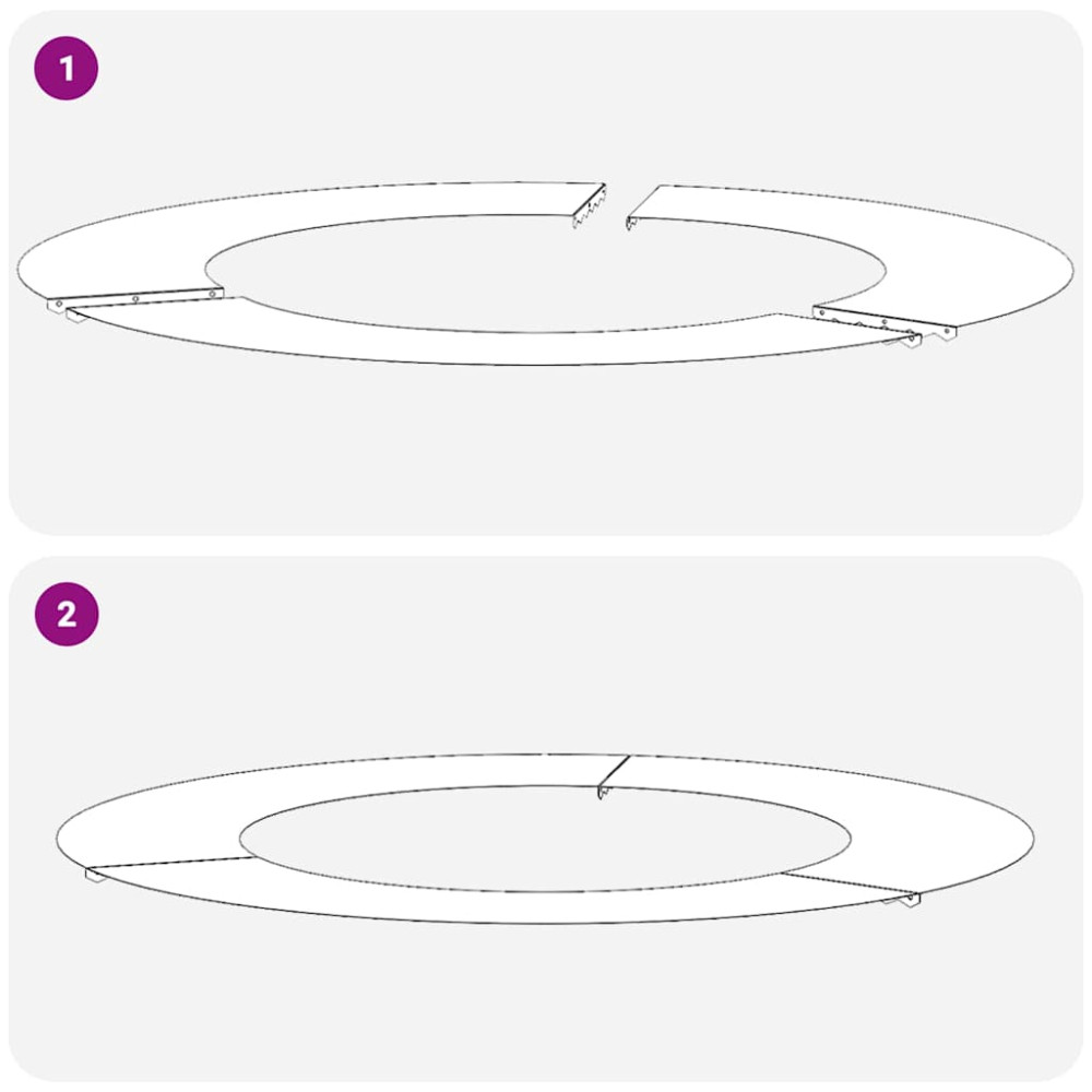 Produktbild för lämplig för Flat trädring Brun Ø50 / 80 cm Väderbeständig stål