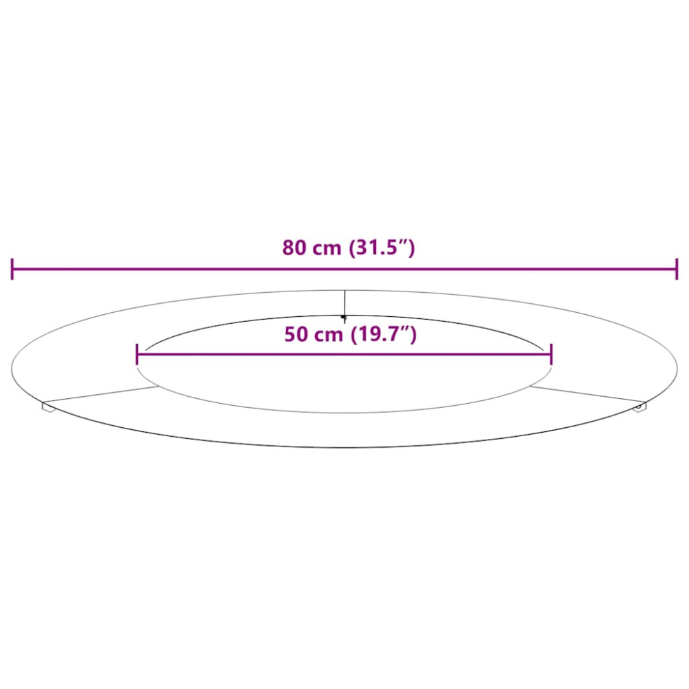 Produktbild för lämplig för Flat trädring Brun Ø50 / 80 cm Väderbeständig stål