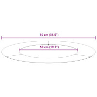Produktbild för lämplig för Flat trädring Brun Ø50 / 80 cm Väderbeständig stål