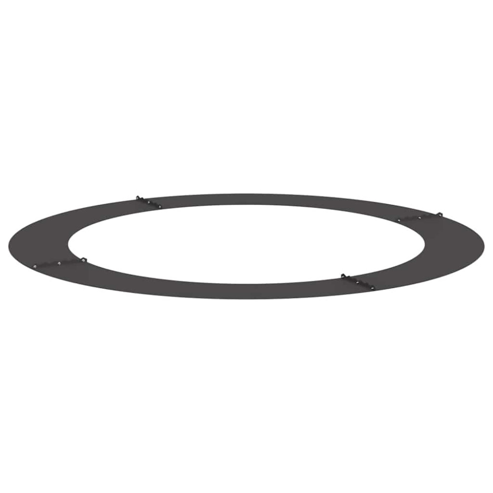 Produktbild för lämplig för Flat Trädringar 5 pcs Svart Ø90 / 120 cm Stål