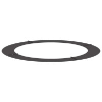 Produktbild för lämplig för Flat Trädringar 5 pcs Svart Ø90 / 120 cm Stål