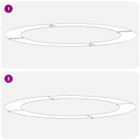 Produktbild för lämplig för Flat Trädringar 5 pcs Svart Ø90 / 120 cm Stål