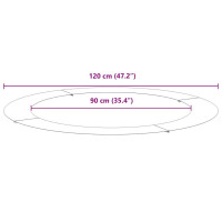 Produktbild för lämplig för Flat Trädringar 5 pcs Svart Ø90 / 120 cm Stål