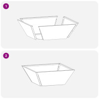 Produktbild för Trädgårdsplanterare 5 pcs Silver 40 x 40 x 15 cm