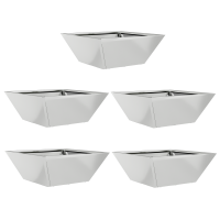Produktbild för Trädgårdsplanterare 5 pcs Silver 40 x 40 x 15 cm