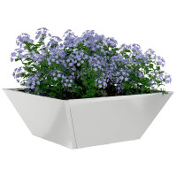 Produktbild för Trädgårdsplanterare 5 pcs Silver 40 x 40 x 15 cm