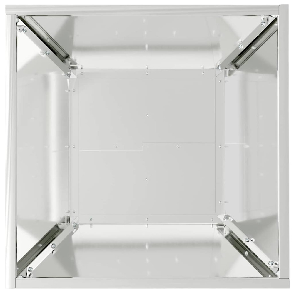 Produktbild för Trädgårdsplanterare 5 pcs Silver 40 x 40 x 15 cm
