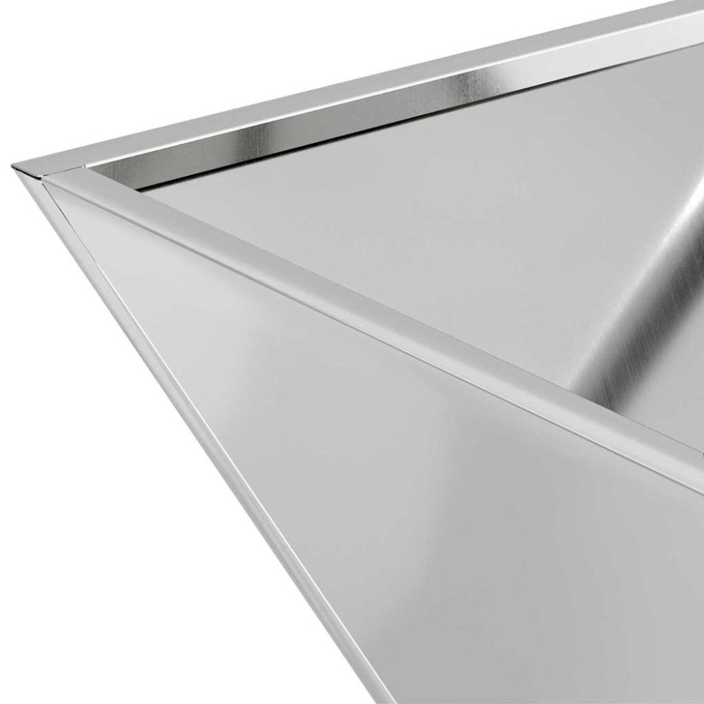 Produktbild för Trädgårdsplanterare 5 pcs Silver 40 x 40 x 15 cm